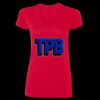 SoftStyle® Ladies' 4.5 oz. Junior Fit V-Neck T-Shirt Thumbnail
