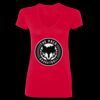 SoftStyle® Ladies' 4.5 oz. Junior Fit V-Neck T-Shirt Thumbnail