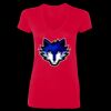 SoftStyle® Ladies' 4.5 oz. Junior Fit V-Neck T-Shirt Thumbnail