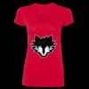 SoftStyle® Ladies' 4.5 oz. Junior Fit V-Neck T-Shirt Thumbnail